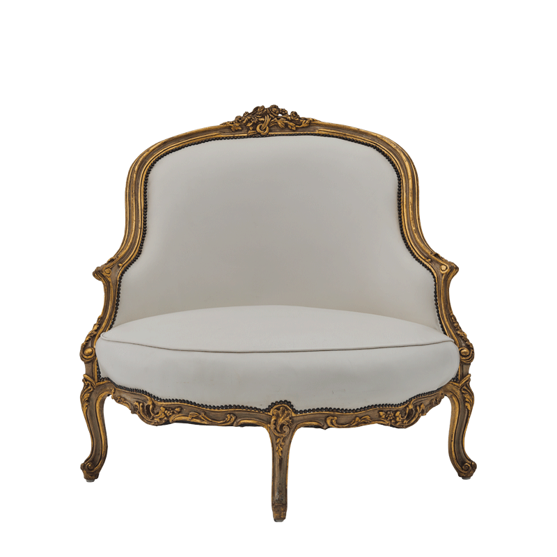 Leroy Armchair in white leather