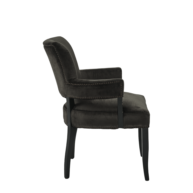 Lexi Armchair in Grey velvet Hire Options Greathire London