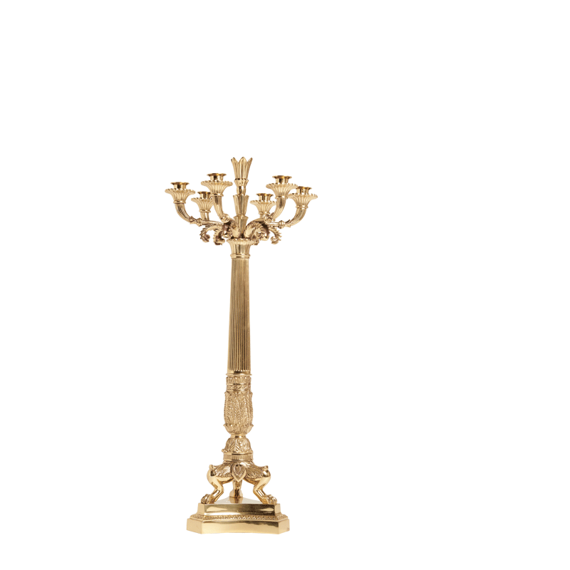 Luminaire 7 Arms Candelabra in Gold