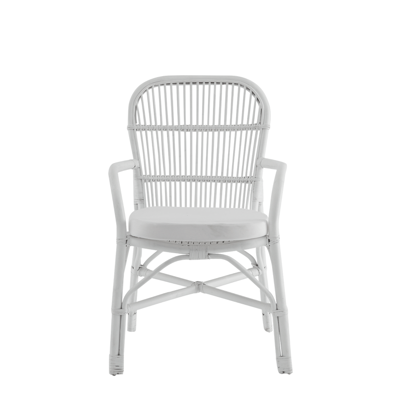 Nantucket Whicker Armchair in White