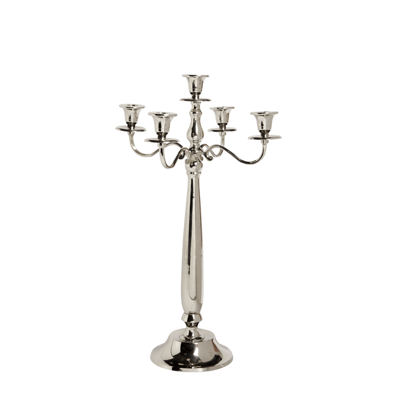 5 Arms Candelabra in Silver