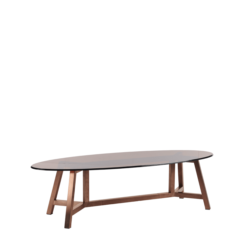 Washington Oval Coffee Table in Rose Gold