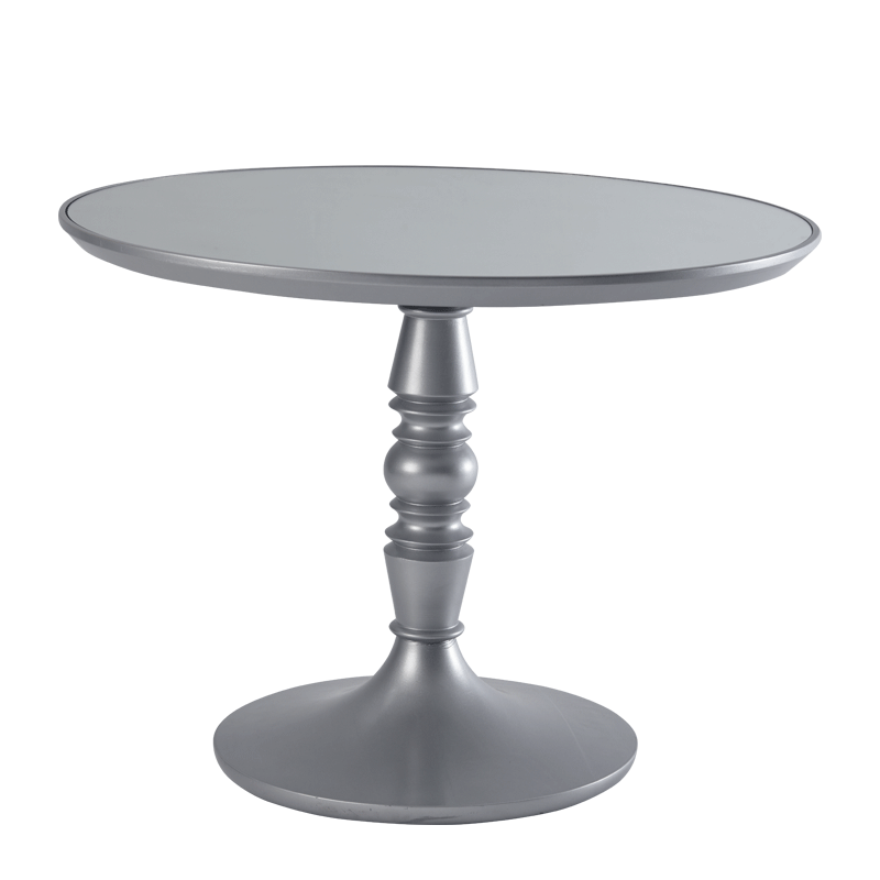 Baroque Café Table in Silver