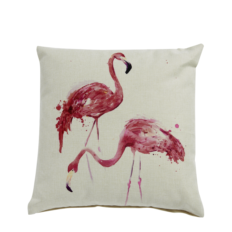 White Flamingos Cushion