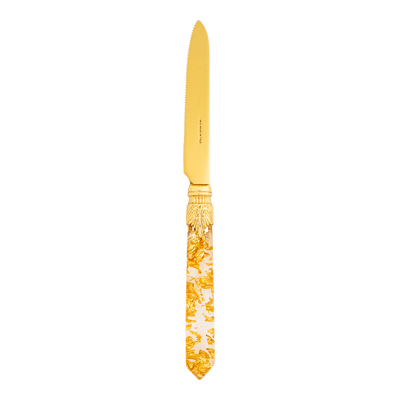 Gold confetti table knife