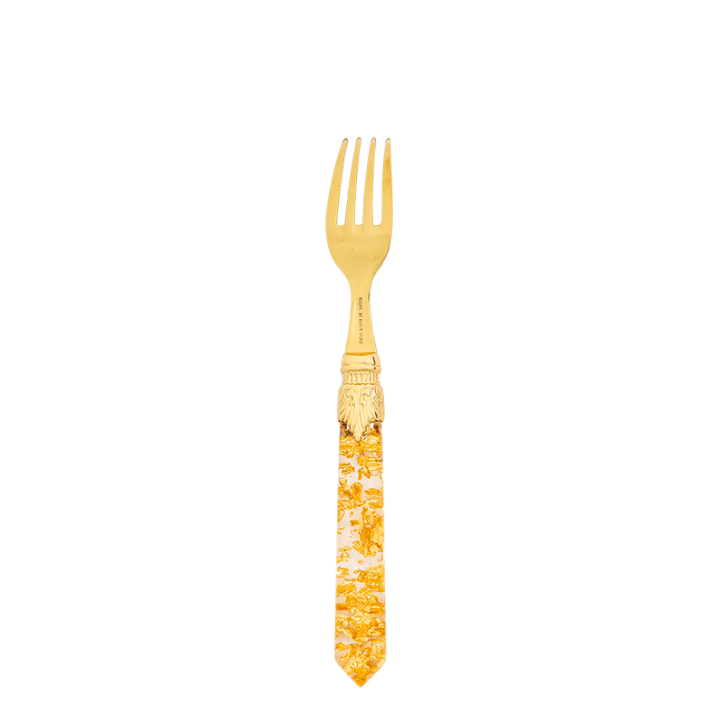Gold confetti dessert fork