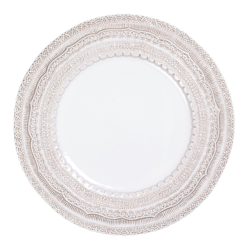 Cream Dentelle presentation plate Ø 33 cm