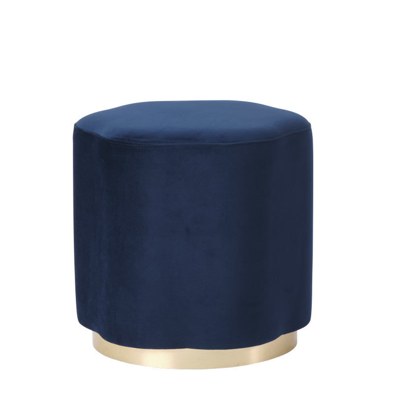 The Bloomsbury Ottoman in royal blue