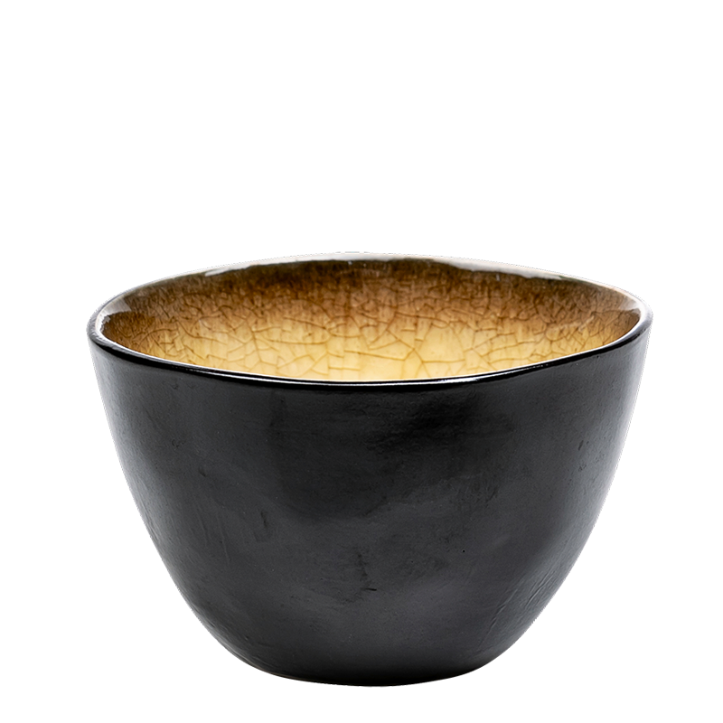 Lava bowl in Ochre yellow