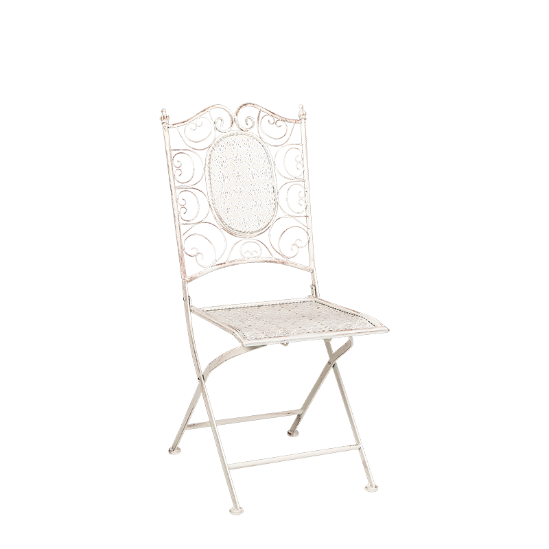 Chantilly white wrought iron chair