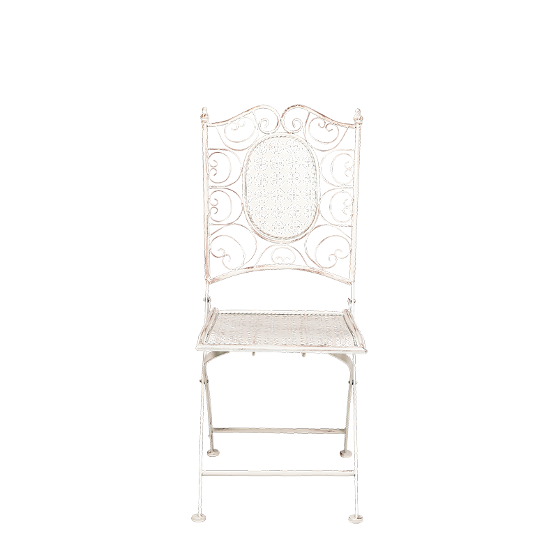 Chantilly white wrought iron chair