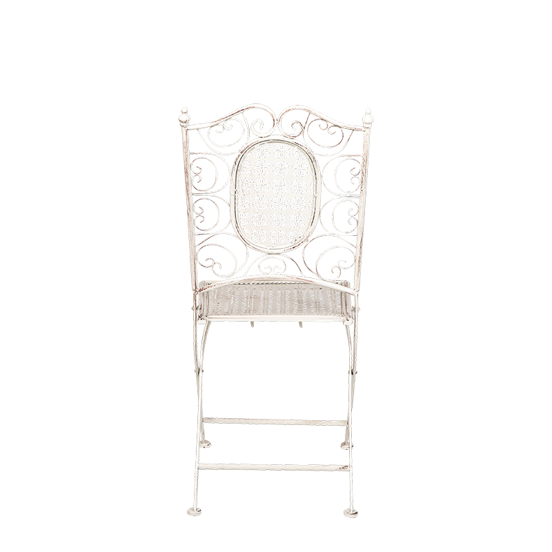 Chantilly white wrought iron chair