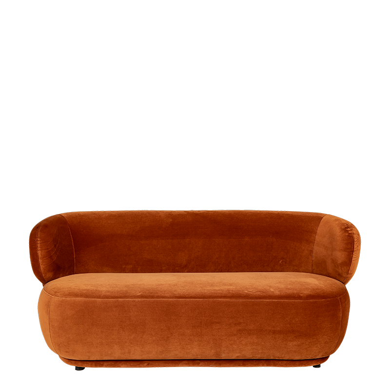 Elton terracotta velvet sofa