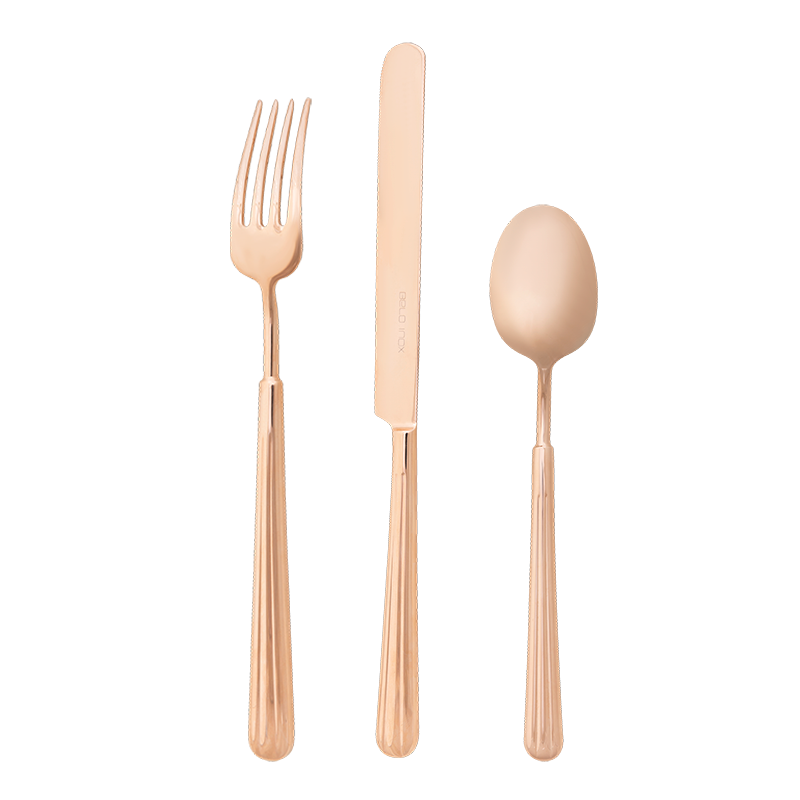 The Aurora Rose Gold table fork