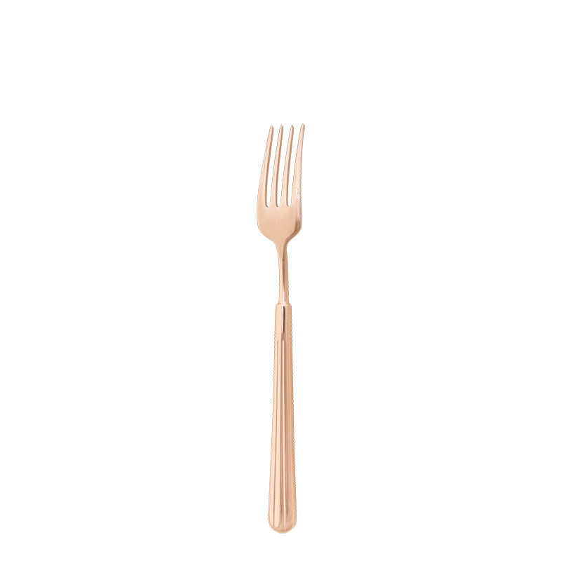 The Aurora Rose Gold dessert fork