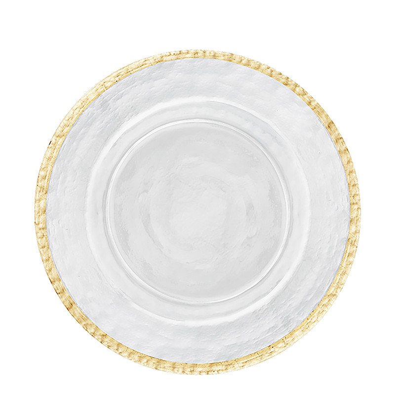 Tessa Gold Glass Charger Plate