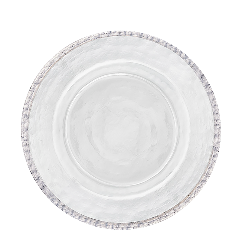 Tessa Silver Glass Charger Plate