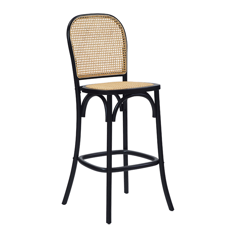 The Rattan Noir Bar Stool