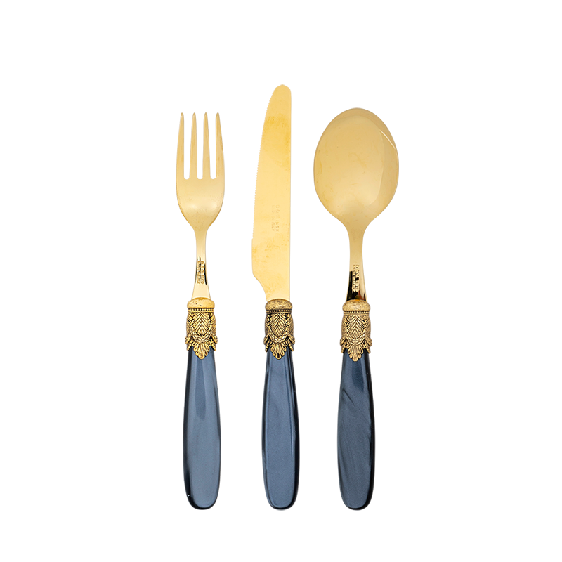 Black and Gold Mother of Pearl Cutlery