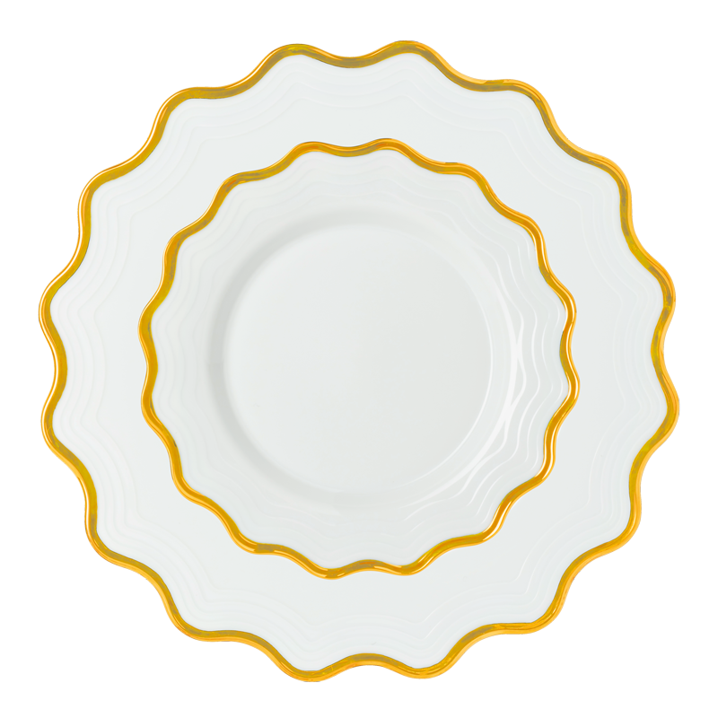 Gold Flower Plates