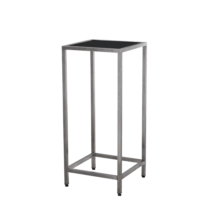 Unico Square Poseur Table with Stainless Steel frame