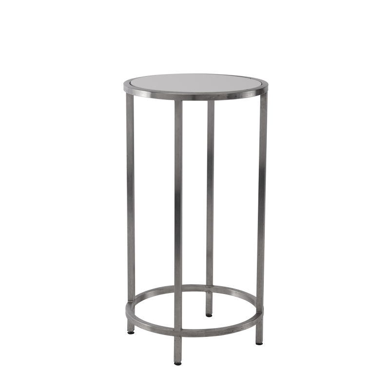 Unico Round Poseur Table with Stainless Steel Frame