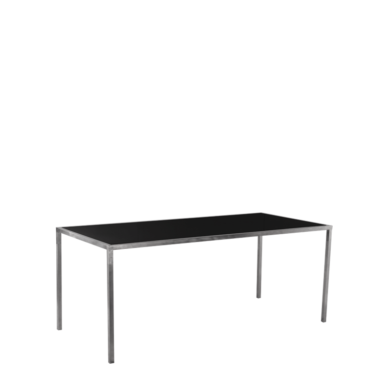 Unico 8"x4" Poseur Table with Stainless Steel Frame