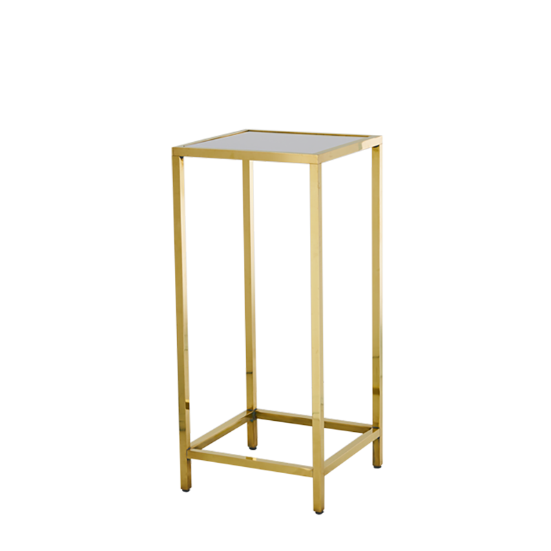 Unico Square Poseur Table with Gold Frame