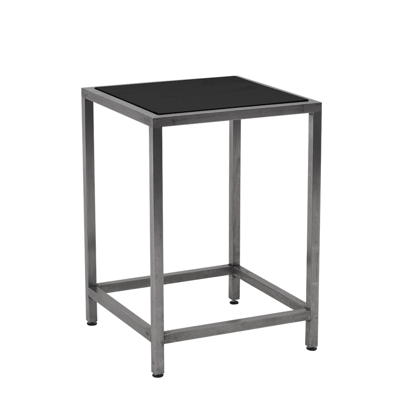 Unico Square Occasional Table with Stainless Steel Frame