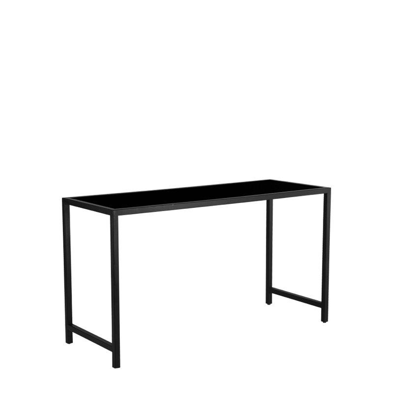 Unico Rectangular Poseur Table with Black Frame