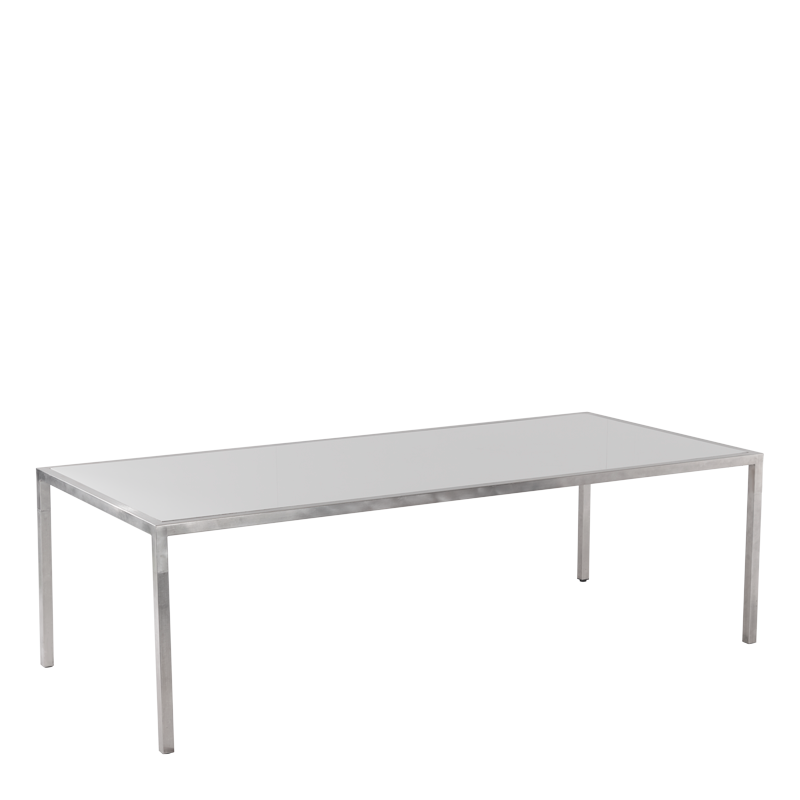 Unico 8"x4" Dining Table with Stainless Steel Frame