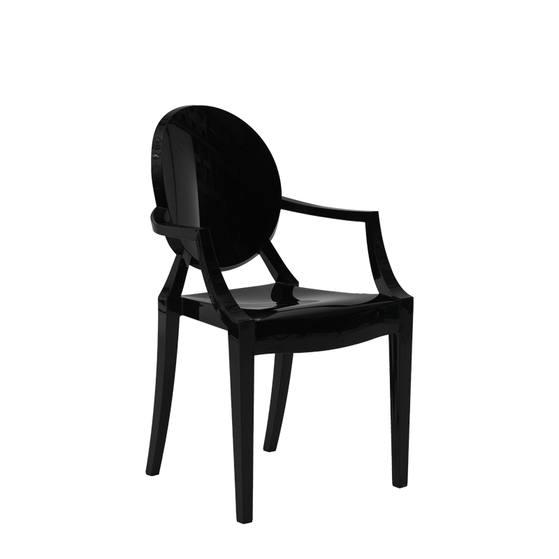 Louis Ghost Armchair in Black