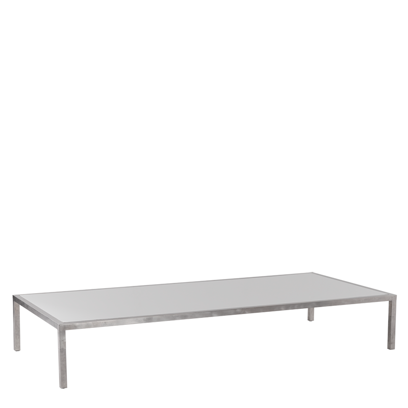 Unico 8"x4" Coffee Table with Stainless Steel Frame