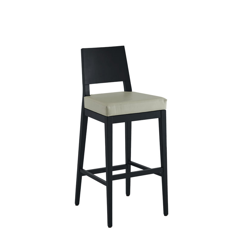 Porcino Bar Stool in Black