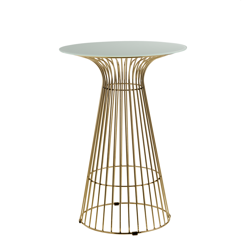 Gianni Poseur Table in Gold