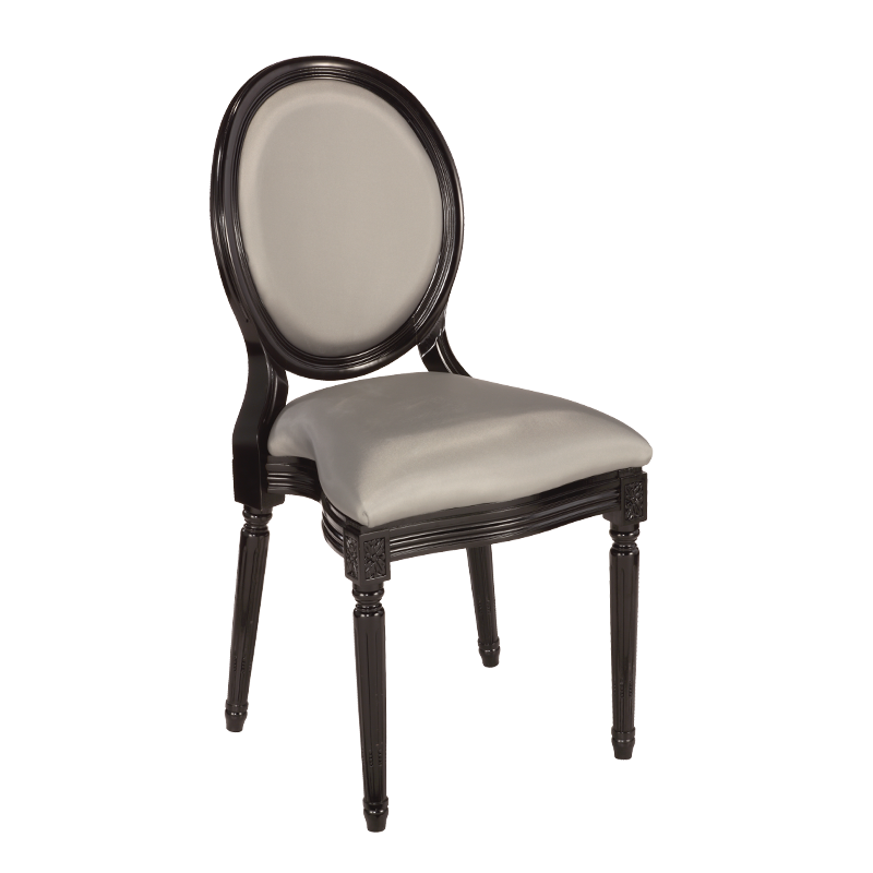 Montaigne padded chair in black
