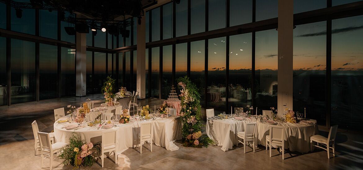 London skyline at dusk