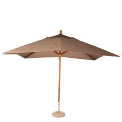 Taupe Louisiana Parasol 300 X 300 cm + Granite Stand Ø 50 cm