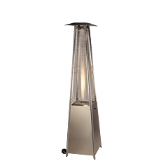 Pyramid patio heater H 90.55" silver (propane included)