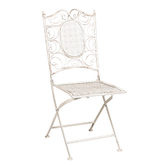 Chantilly white wrought iron chair