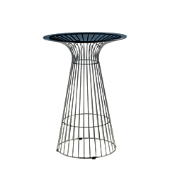 Gianni Poseur Table in Gunmetal